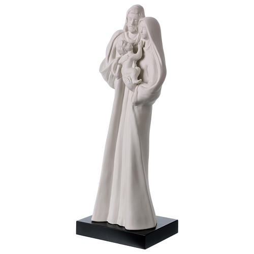 Statue Sainte Famille buste porcelaine blanche 32 cm 3