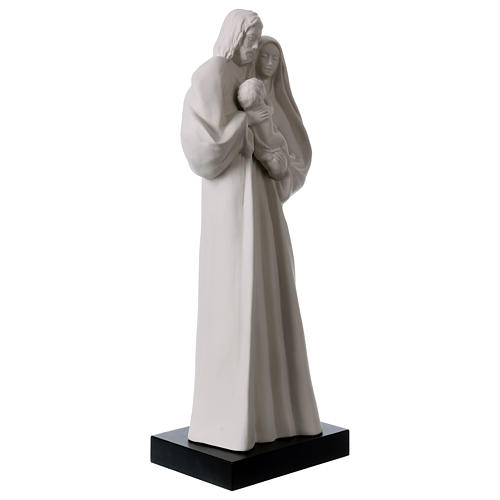 Statua Sacra Famiglia porcellana bianca 32 cm 4