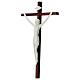 Crucifix in white porcelain and wood 20 cm s3