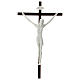 Crucifix porcelaine blanche et bois 20 cm s1