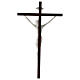 Crucifix porcelaine blanche et bois 20 cm s4