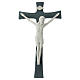Crucifix porcelaine base grise 35 cm s1