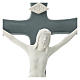 Crucifixo porcelana base cinzenta 35 cm s2