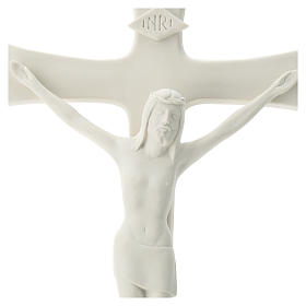 White porcelain crucifix 35 cm
