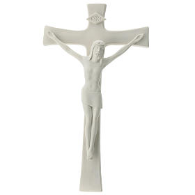 Crucifix porcelaine blanche 35 cm