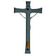 Crucifix porcelaine fond gris 30 cm s4
