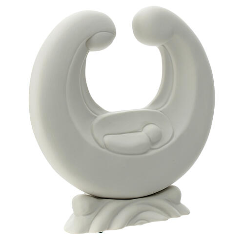 Figur aus weißem Porzellan Heilige Familie, 20 cm 3