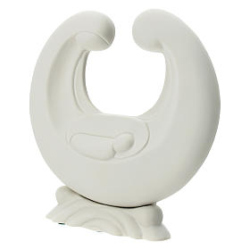 Sacra Famiglia porcellana bianca 20 cm 