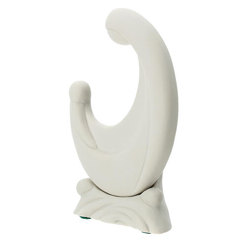 Figura macierzyństwo stylizowana, porcelana biała, 15 cm 2