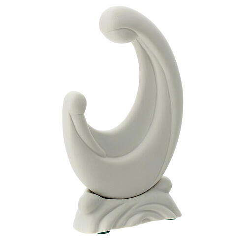Figura macierzyństwo stylizowana, porcelana biała, 15 cm 3