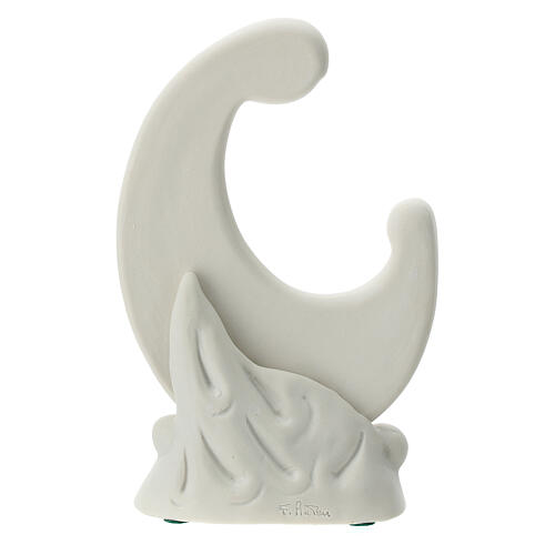 Figura macierzyństwo stylizowana, porcelana biała, 15 cm 4