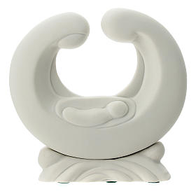 Estatua porcelana blanca S. Familia 15 cm