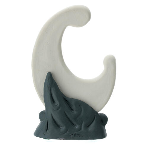 Figurka Macierzyństwo, szara podstawa, porcelana, 15 cm 4