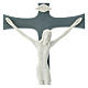 Crucifix in porcelain grey background 20 cm s2