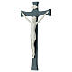 Crucifix in porcelain grey background 20 cm s3