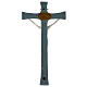 Crucifix in porcelain grey background 20 cm s4