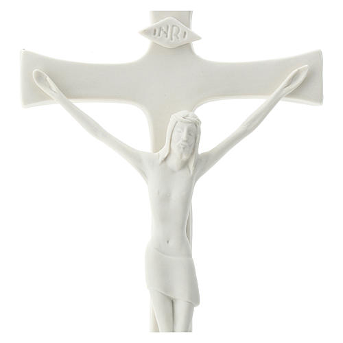 White porcelain crucifix 8 inches 2