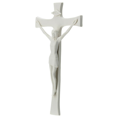 White porcelain crucifix 8 inches 3