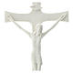 White porcelain crucifix 8 inches s2