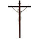 Crucifix bois et porcelaine 35 cm s4