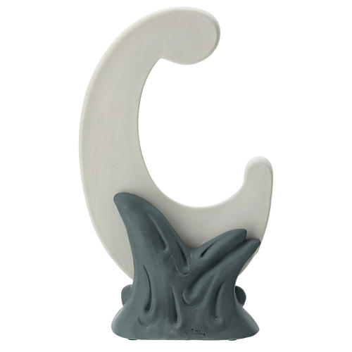 Porcelain Maternity statue with grey base 10 in 4