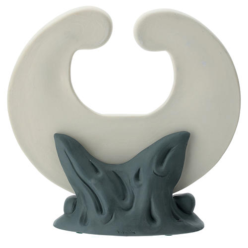 Ste Famille stylisée porcelaine base grise 20 cm 4