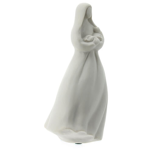 Virgen con niño 16 cm porcelana blanca 4