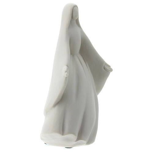 Sainte Vierge bras ouverts 16 cm porcelaine blanche 4
