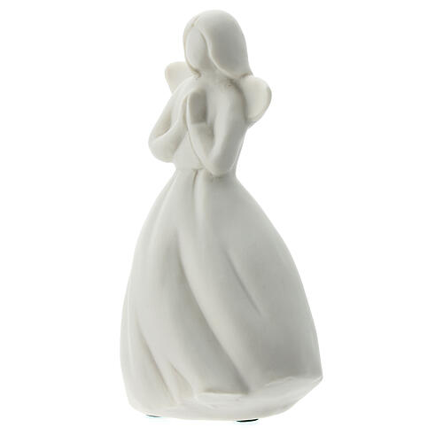 Anioł 14 cm biała porcelana 3