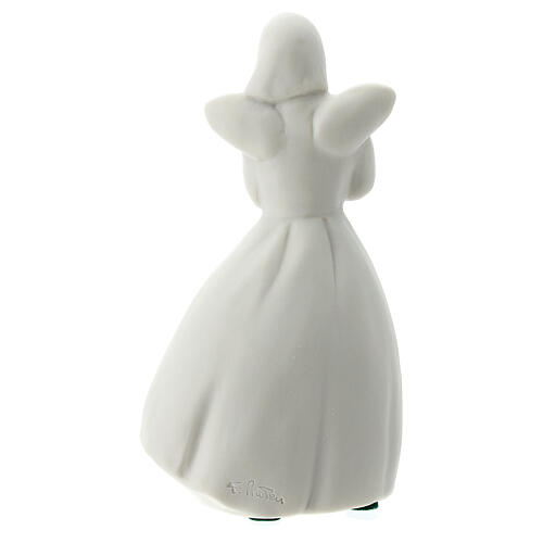 Anioł 14 cm biała porcelana 5