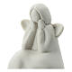 Seated angel 2 1/4 in white porcelain s2