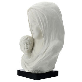 Büste, Muttergottes mit dem Kind, Holzbasis, 25 cm