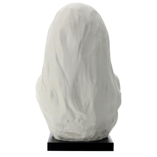 Buste Vierge à l'Enfant porcelaine et bois 35 cm 4