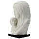 Busto Madonna con bambino su base legno 35 cm s2