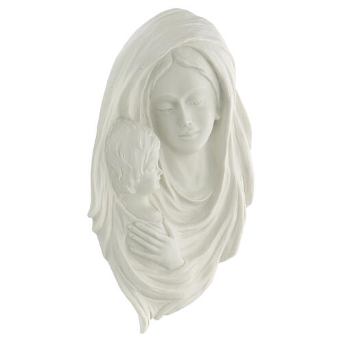 Flachrelief, Muttergottes mit dem Kind, 30 cm 3