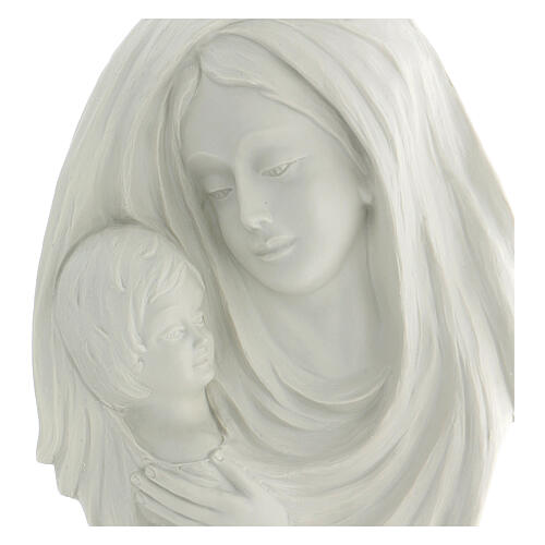 Bas-relief porcelaine Vierge à l'Enfant 35 cm 2