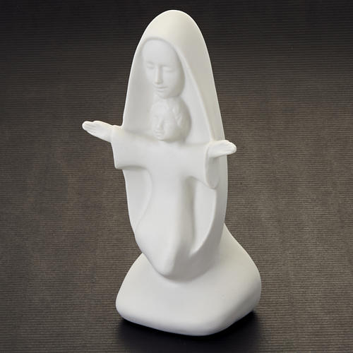 Busto Madonna con bimbo braccia aperte Pinton 19 cm 2