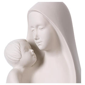 Maria mit Kind auf Holzbasis, Porzellan Pinton 32 cm