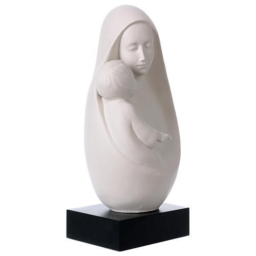 Maria mit Kind auf Holzbasis, Porzellan Pinton 32 cm 4