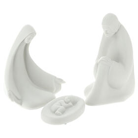 Small Holy Family in porcelain, 15 cm Pinton