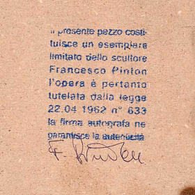 Natividad redonda grande Francesco Pinton 12-17-22 cm