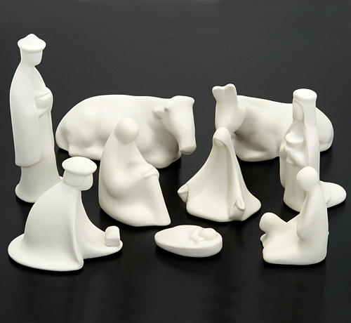 Szopka porcelana komplet miniatura stylizowana 16 cm Pinton 2
