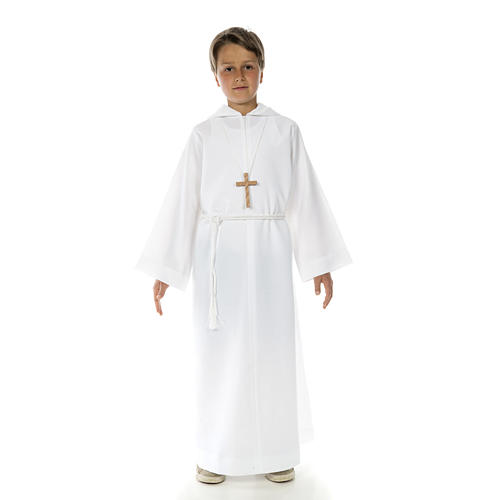 Catholic Alb with hood for first communion 1