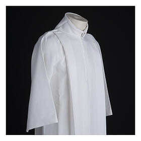 First communion alb with 2 pleats fake hood s4