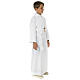 First communion alb with 2 pleats fake hood s5