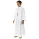 Aube communion deux plis faux capuchon s3