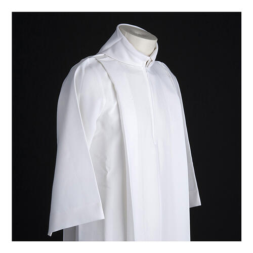 Holy Communion Alb with 2 pleats fake hood 6