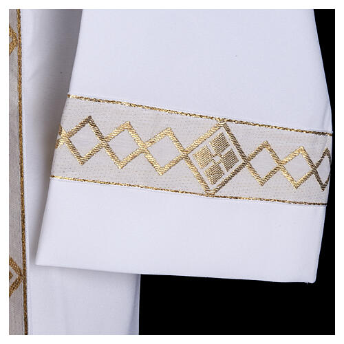Vestido de primera comunión de niña borde dorado 5