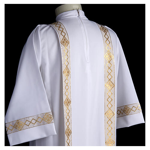 Vestido de primera comunión de niña borde dorado 6