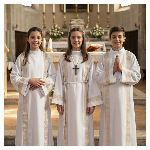 Aube communion unisex bord or 2